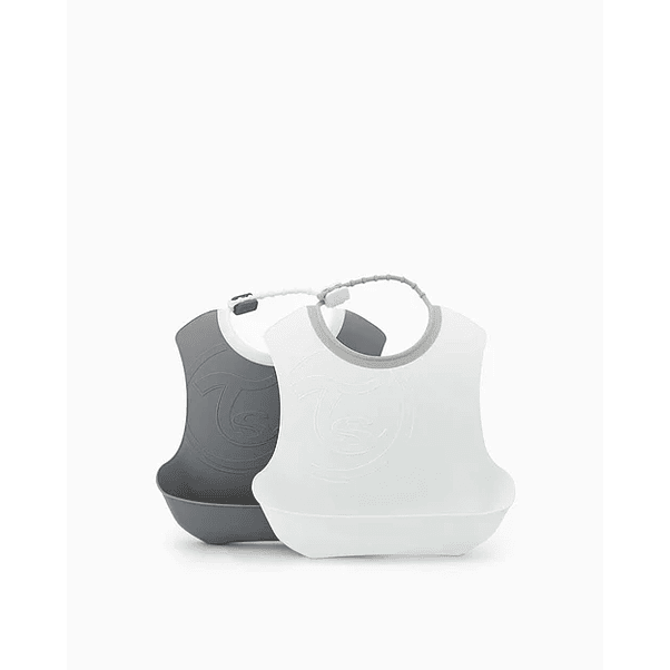 Babero Gris/Blanco Twistshake 2 U 1