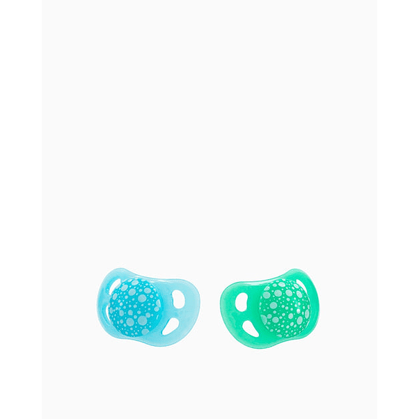 Chupete Verde/Celeste Twistshake 2 U 1