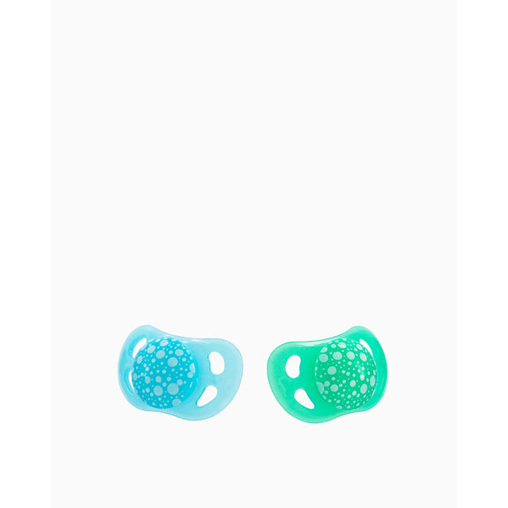 Chupete Verde/Celeste Twistshake 2 U 1