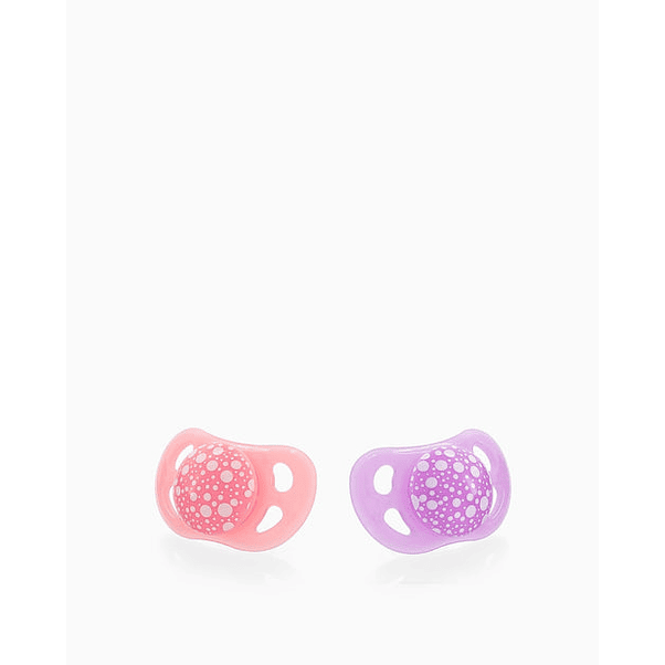 Chupete Morado/Rosa Twistshake 2 U 1