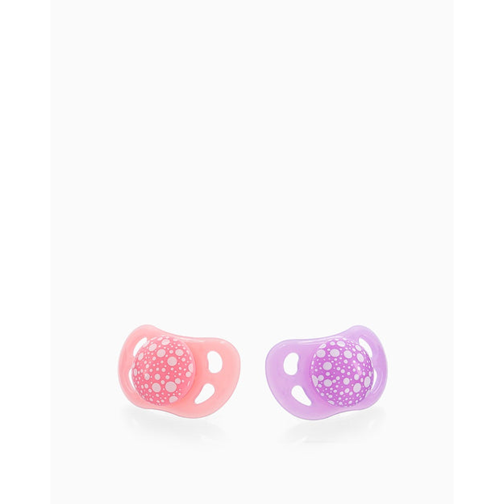 Chupete Morado/Rosa Twistshake 2 U 1