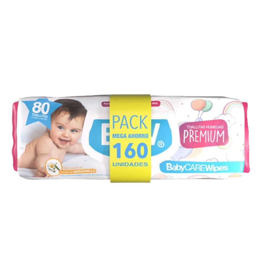 Toalla húmeda Babycare Premium 2x80 (160 unidades)
