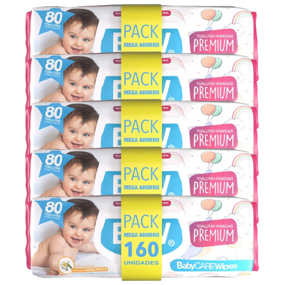 Toalla húmeda Babycare Premium 5x160 (800 unidades)