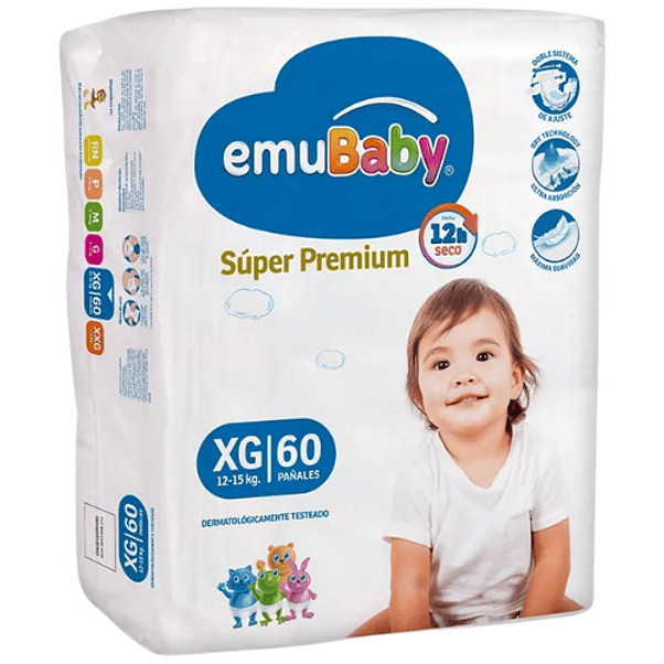 Pañal Emubaby Super Premium Xg 60  1