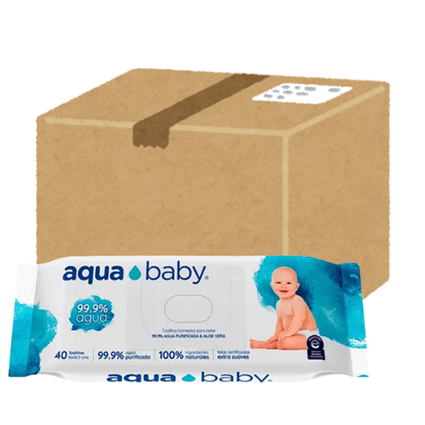 Toalla Húmeda Aquababy 99% Agua 40 (X20) 1
