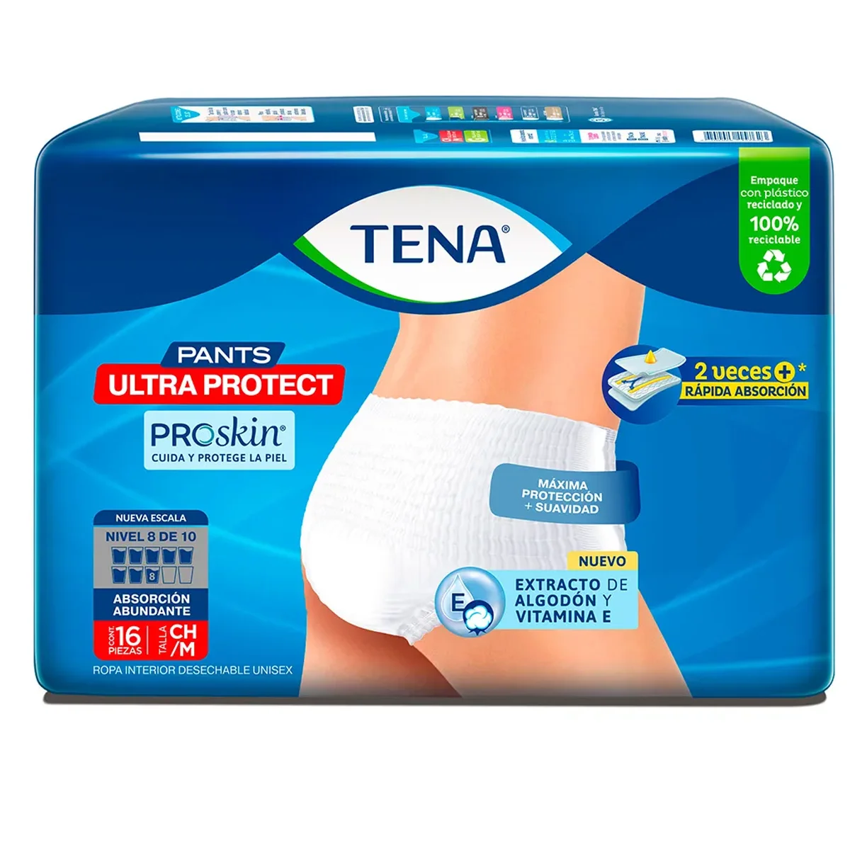 Tena Pants Adulto Ultra Protect Talla G 16 Unidades