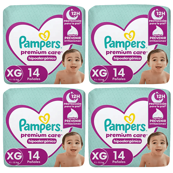 Pañales Pampers Premium Care Talla XG - 56 Unidades 1