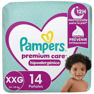 Pañales Pampers Premium Care XXG - 14 unidades