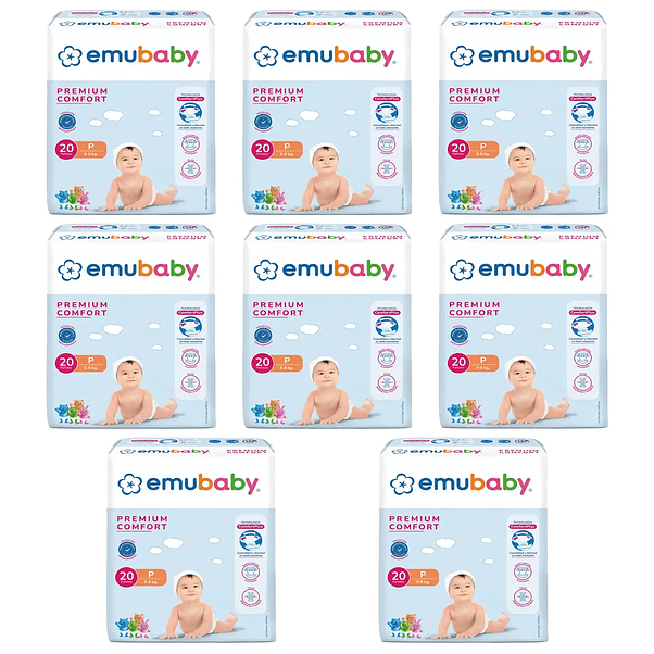 Pañales Emubaby Premium Comfort P - 160 Unidades 1