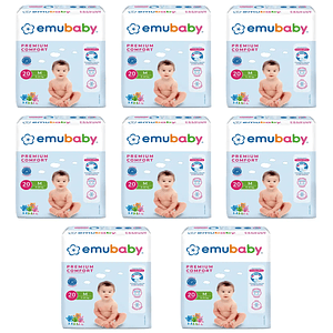 Pañales Emubaby Premium Comfort M - 160 Unidades