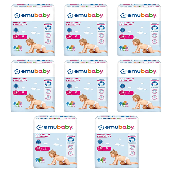 Pañales Emubaby Premium Comfort G - 144 Unidades 1