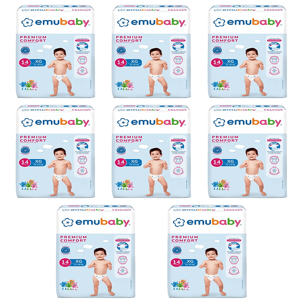 Pañales Emubaby Premium Comfort XG - 112 Unidades 1