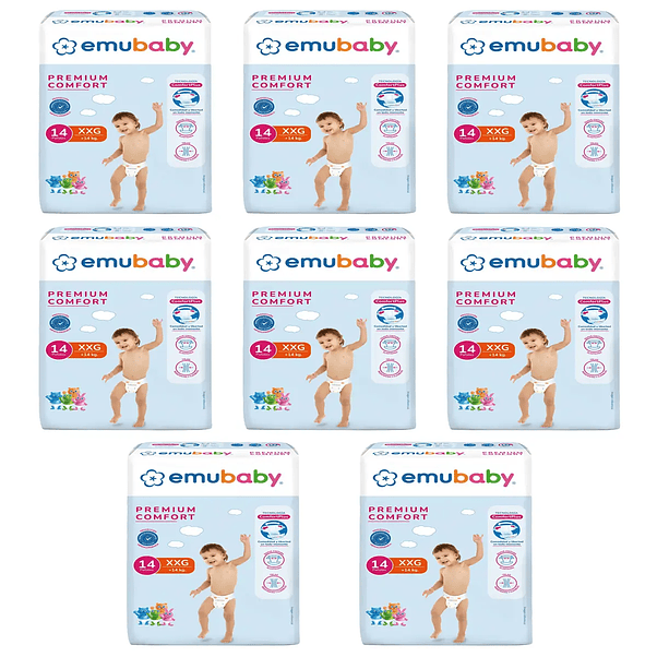 Pañales Emubaby Premium Comfort XXG - 112 Unidades 1