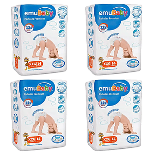 Pañales Emubaby Premium XXG - 56 Unidades