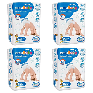 Pañales Emubaby Premium XG - 56 Unidades