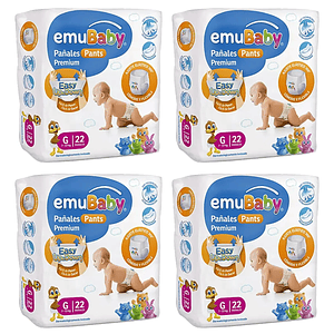 Pañales Emubaby Pants Talla G - 88 Unidades