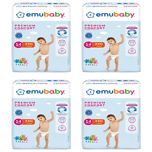 Pañales Emubaby Premium Comfort Talla XXG - 56 Unidades