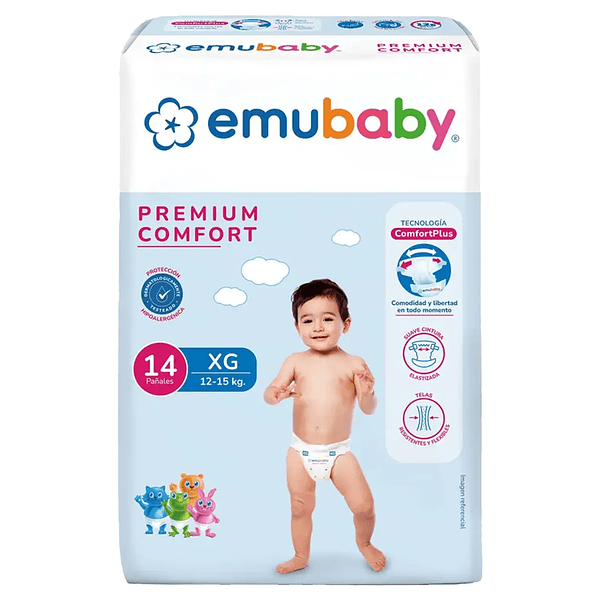 Pañales Emubaby Premium Comfort Talla XG - 56 Unidades 3