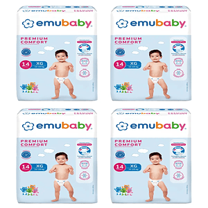 Pañales Emubaby Premium Comfort Talla XG - 56 Unidades