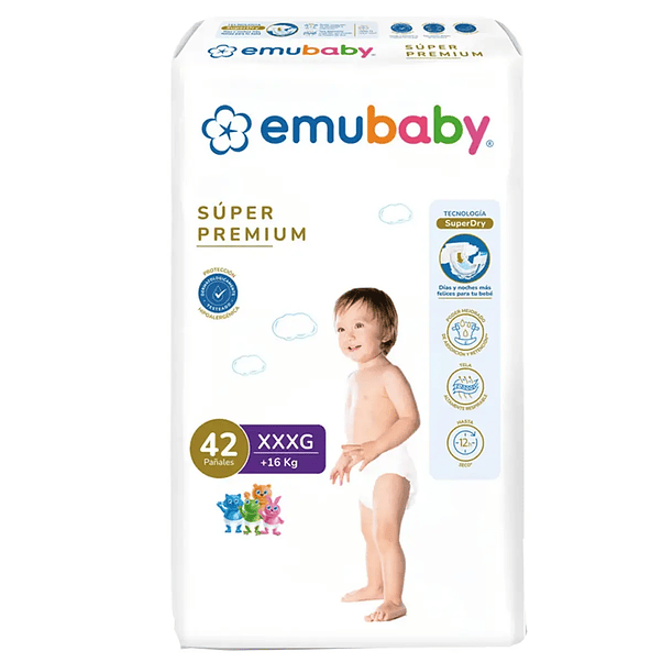Pañales Emubaby Super Premium Talla XXXG - 126 Unidades 3
