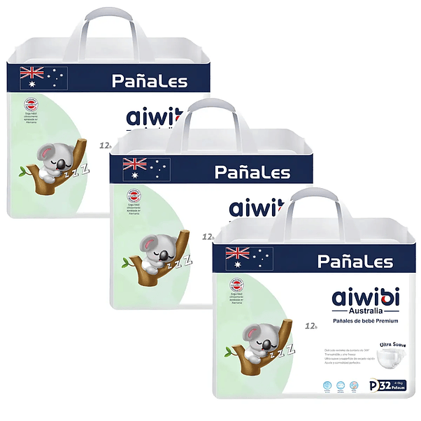 Pañales Aiwibi Premium Talla P - 96 Unidades 1
