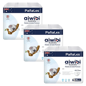Pañales Aiwibi Premium Talla G - 78 Unidades
