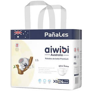 Pañales Aiwibi Premium Talla XG - 24 Unidades