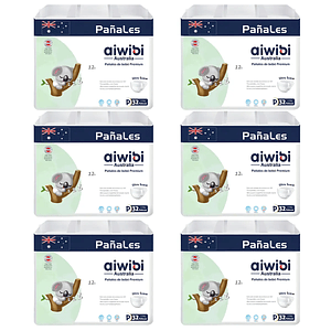 Pañales Aiwibi Premium Talla P - 192 Unidades