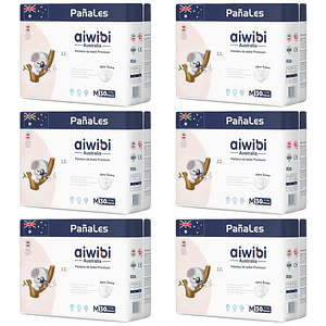 Pañales Aiwibi Premium Talla M - 180 Unidades