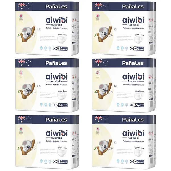 Pañales Aiwibi Premium Talla XG - 144 Unidades 1