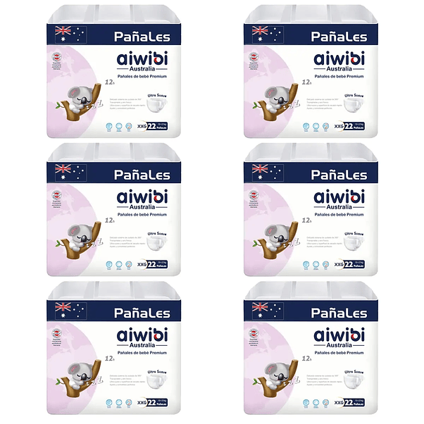 Pañales Aiwibi Premium Talla XXG - 132 Unidades 1