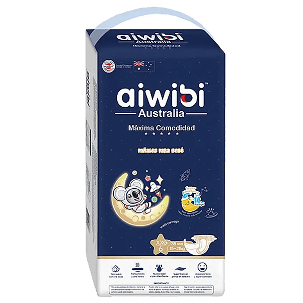 Pañales Aiwibi Dulce Noche Talla XXG - 38 Unidades 1