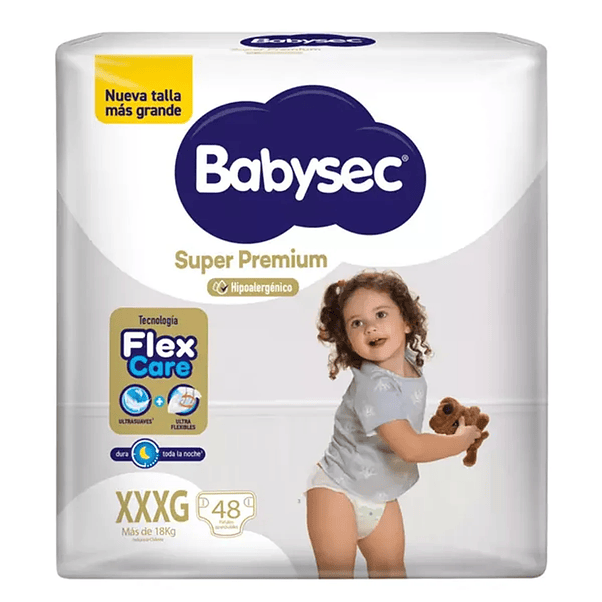 Pañales Babysec Super Premium Talla XXXG - 48 Unidades 1