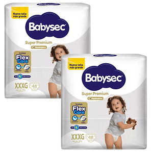 Pañales Babysec Super Premium Talla XXXG - 96 Unidades