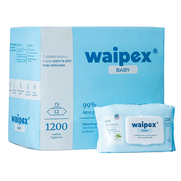 Toallitas Húmedas Wipex Agua - 100 Unidades 4