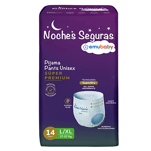 Pañales Emubaby Noches Seguras Talla L/XL - 14 Unidades