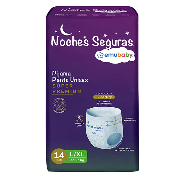 Pañales Emubaby Noches Seguras Talla L/XL - 56 Unidades 2