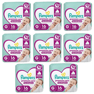 Pañales Pampers Premium Care Talla G - 128 Unidades