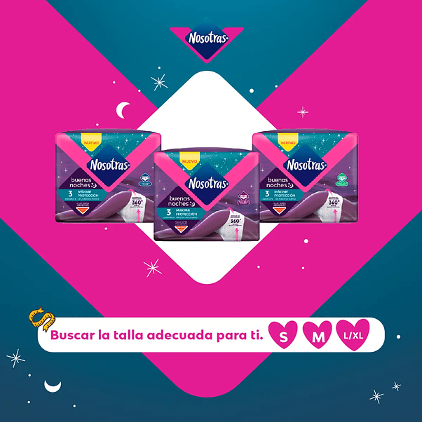 Calzón Nocturno Nosotras Talla S - 3 Unidades 3