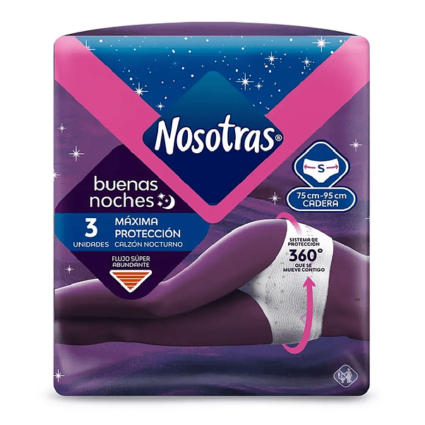 Calzón Nocturno Nosotras Talla S - 3 Unidades 1