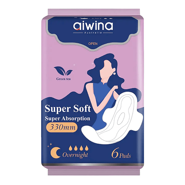 Toallas Higiénicas Aiwina Super Soft de Noche - 6 Unidades 1