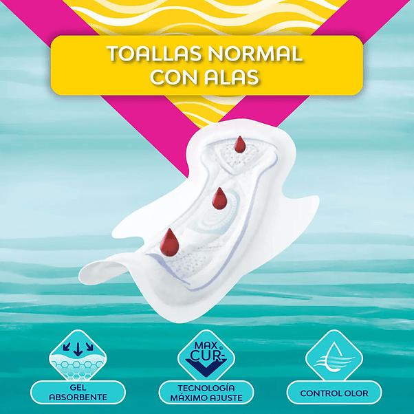 Toallas Higiénicas Nosotras Protección con Alas - 20 Unidades 2