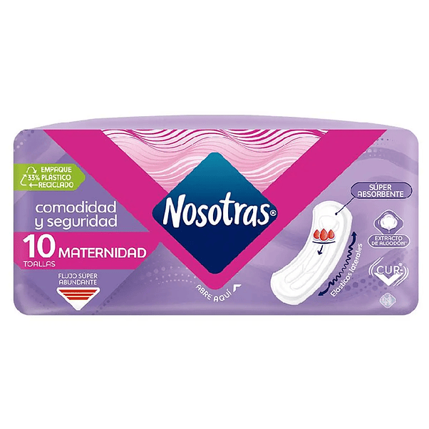 Toallas Higiénicas Nosotras Maternidad - 10 Unidades 1