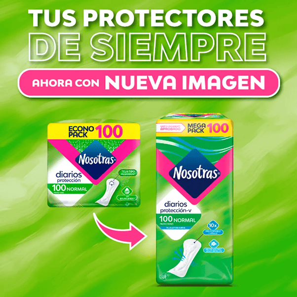 Protector Diario Nosotras Corto - 100 Unidades 2