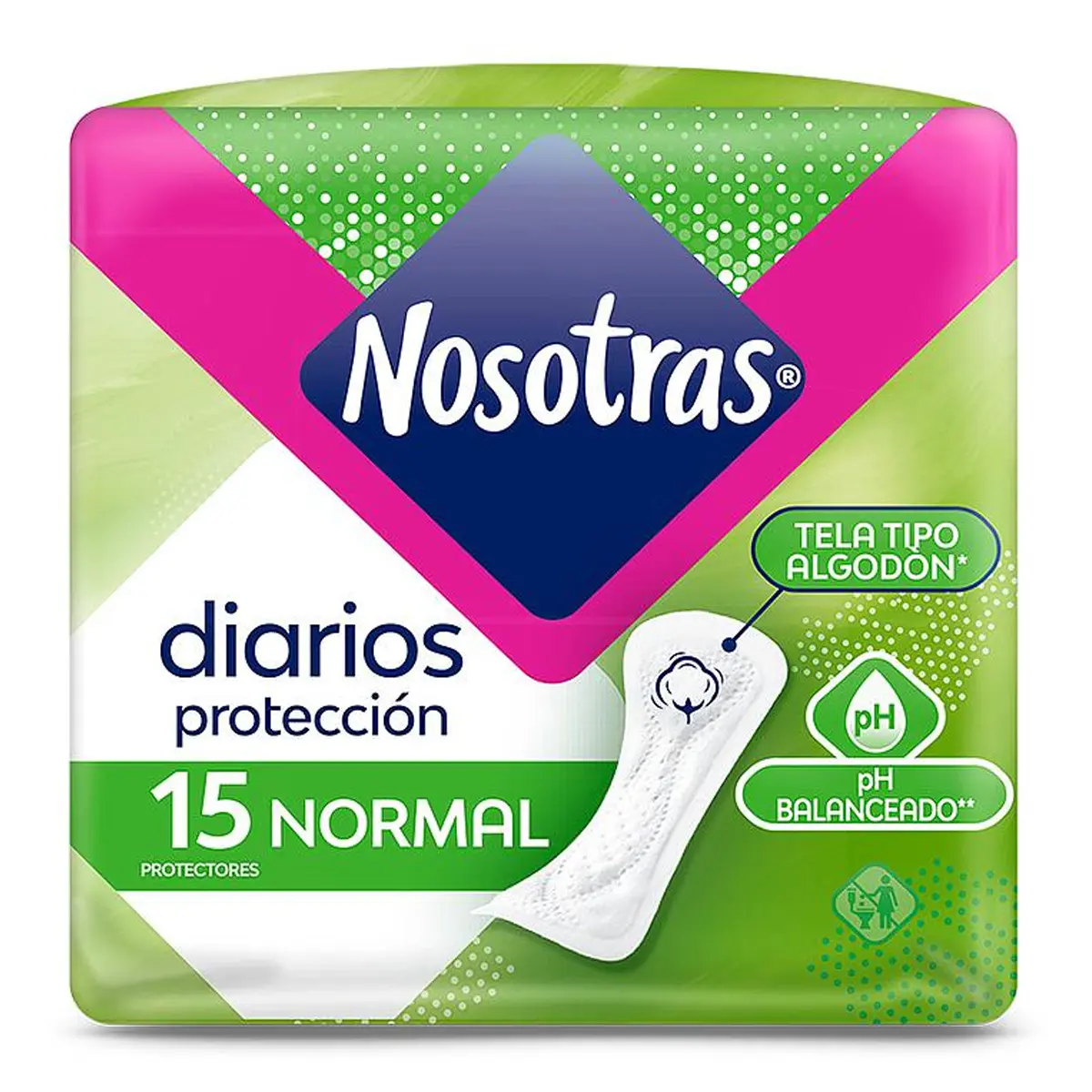 Nosotras Protector Diario Corto 15 Unidades