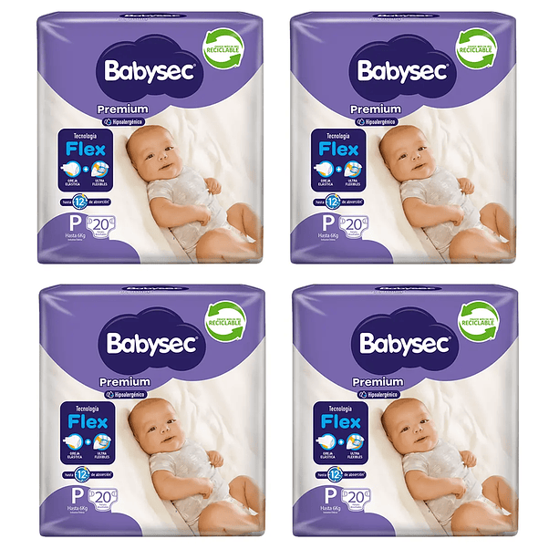 Pañal Babysec Premium Talla P - 80 unidades 1