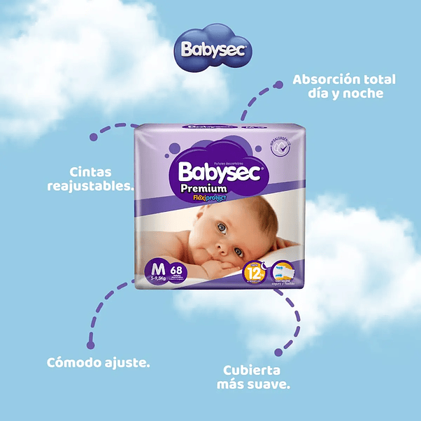 Pañal Babysec Premium Talla P - 160 unidades 4