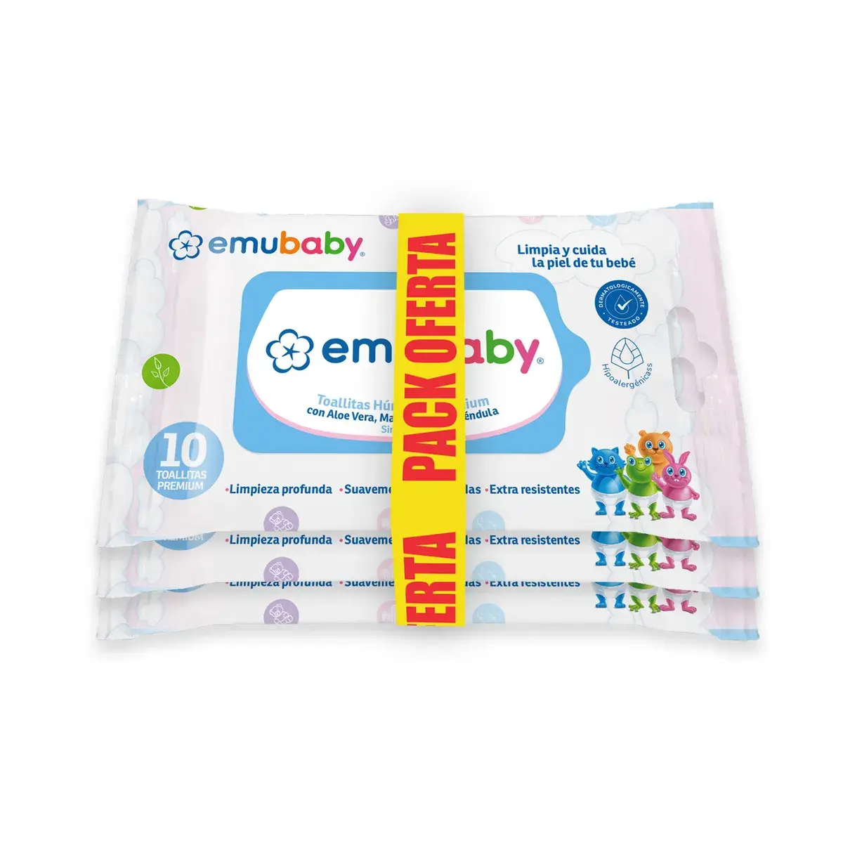 Toallitas Húmedas Emubaby Premium 10x3