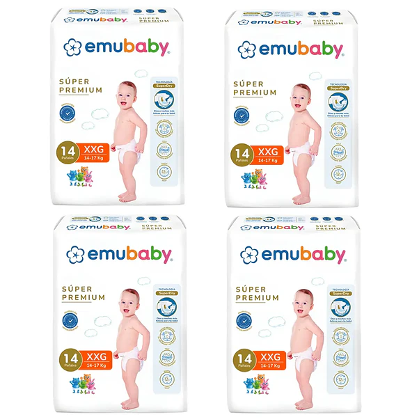 Pañales Emubaby Premium XXG - 56 Unidades 1