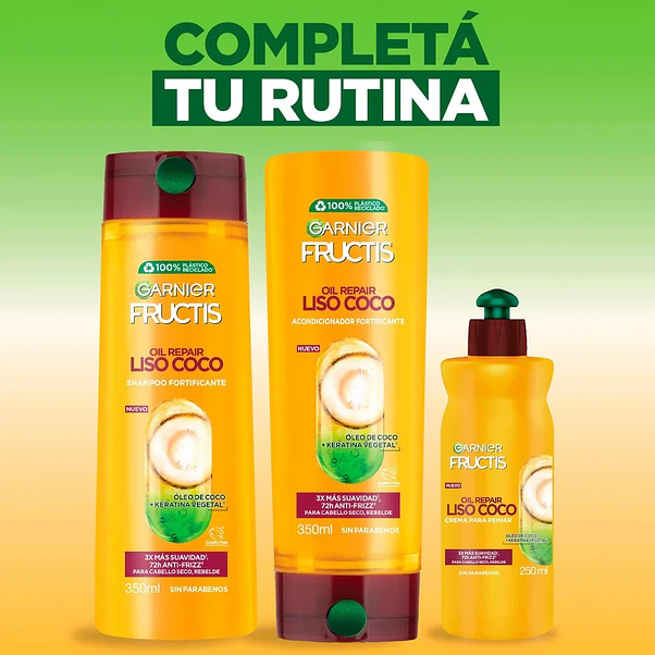 Shampoo Garnier Fructis Liso Coco - 350 ml 4